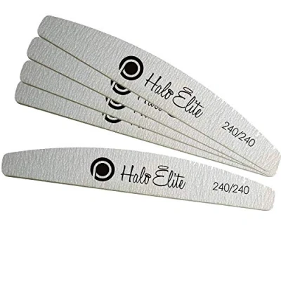 Image of Pure Nails Halo Elite Zebra Moon Nail Foam Files 240/240 Grit (Pack Of 5