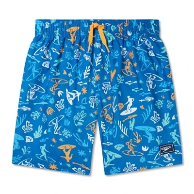 Image of Speedo Boys&#039; Standard Swim Trunk Mid Length Redondo Printed, Surf Cut Out