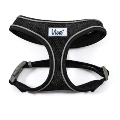 Image of Ancol Viva Nylon Comfort Mesh Harness Black XS (Pack of 1) 28 40 cm