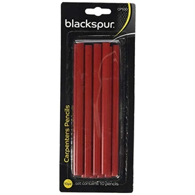 Image of Red Carpenters Pencils Pack of 8 By Blackspur