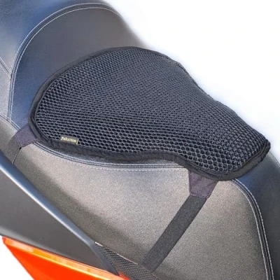 Image of Pelucton Airflow Motorcycle Scooter Seat Cover for Sun Protection, Breathable Mesh Cushion Pad, Universal Anti slip Cool Moped Saddle Summer