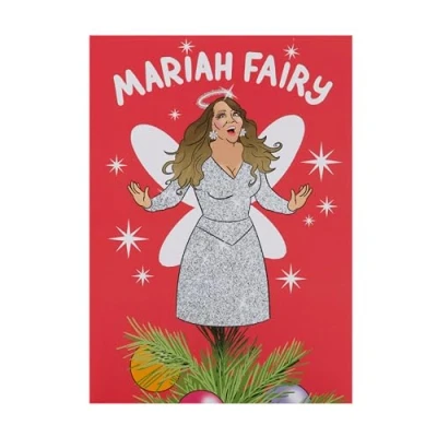 Image of UK Greetings Christmas Card for Him/Her/Friend Mariah Fairy Design