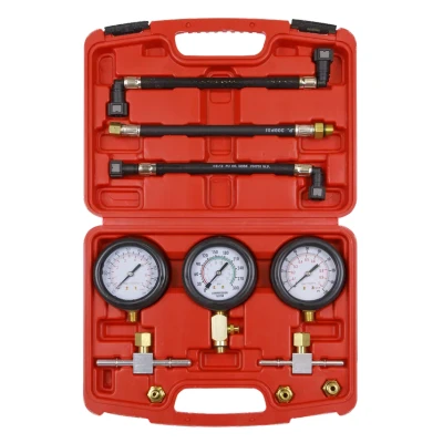 Image of Sealey Motorcycle Compression &amp; Fuel Pressure Gauge Set 3pc