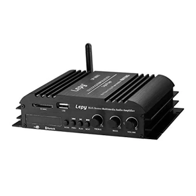Image of Nobsound Lepy HiFi Stereo Multimedia 4 Channel Bluetooth Power Amplifier Audio Booster USB SD DVD CD FM MP3 for Car Vehicle Home Remote Control &amp; LED Display Screen with Supply