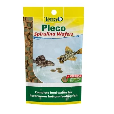 Image of Tetra Pleco Fish Food Spirulina Wafers 42g, 100% Vegetable Premium for Bottom Feeding