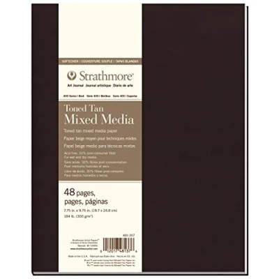 Image of Strathmore Softcover Mixed Media Art Journal, Paper, Toned Tan, 7.75&quot; x9.75\