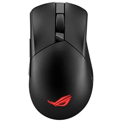 Image of ASUS ROG Gladius III Wireless AimPoint Gaming Mouse, Connectivity (24GHz RF, Bluetooth, Wired), 36000 DPI sensor, 6 programmable buttons, SpeedNova, Replaceable switches, Paracord cable, Black