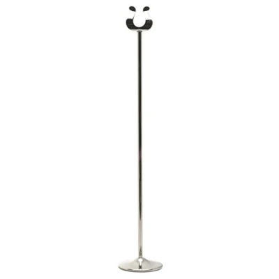 Image of Genware NEV 321 18 Table Number Stand, Stainless Steel, 18&quot; Tall