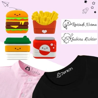 Image of Name Stamp, Custom Stamp Name,Personalized Stamper, Clothing Stamp,Personalized Stamps, for Baby Clothes【Free Ink】