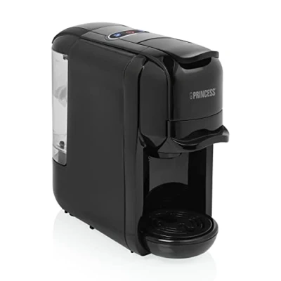 Image of Princess 01.249452.01.001 249452 Coffee Maker for Nespresso Capsules, Dolce Gusto &amp; ESE Pods Italian Pump 19 Bar 0.6 L 1450 W, Plastic, Black