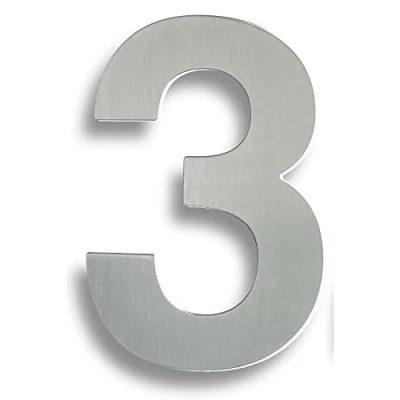 Image of Carlisle Brass NUM10173BSS Numerals &amp; Letters, Bright Stainless Steel