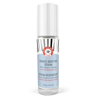 Image of First Aid Beauty Bounce Boosting Serum with Collagen + Peptides, Helps Smooth Fine Lines Wrinkles Plumping Hydration, 30 mL