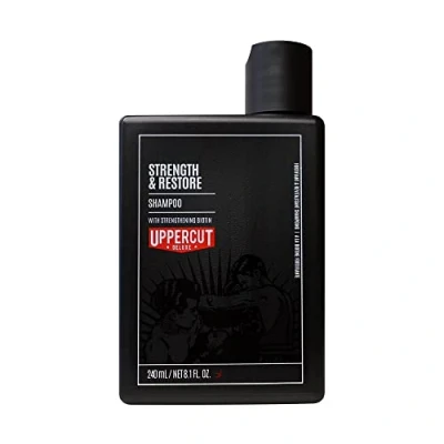 Image of Uppercut Deluxe Strength and Restore Shampoo, Infused with Biotin Caffeine to Promote Healthy Growth, Suitable for All Hair Types 240ml