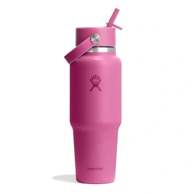 Image of HYDRO FLASK Travel Bottle 946 ml (32 oz) Insulated Stainless Steel Water with TempShield Vacuum Insulation and Leakproof Flex Straw Cap Fits Most Cupholders Reef