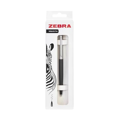 Image of Zebra Pen 901 Black Ballpoint Pens, Sleek &amp; Stylish Biro Pen, Retractable Reliable, Ink, Premium Barrel Pens With Presentation Case Fine Point, 1 pk