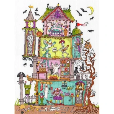 Image of Bothy Threads Cross Stitch Kit Cut Thru&#039; Haunted House