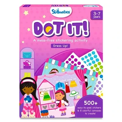Image of Skillmatics Art Activity Dot It Dress Up, No Mess Sticker for Kids, Craft Kits, DIY Activity, Gifts Boys &amp; Girls Ages 3, 4, 5, 6, 7