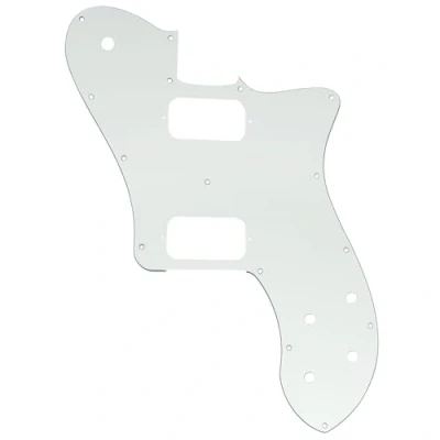 Image of Musiclily Pro 15 Holes Uncovered HH Guitar Pickguard for Mexico Fender 72 Tele Deluxe Style Electric Guitar, 3ply Aged White