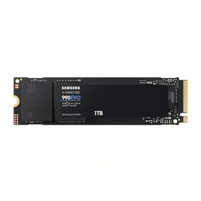 Image of Samsung 990 EVO NVMe M.2 SSD 1 TB, PCIe 4.0 x4 / 5.0 x2, 2.0 (2280), read/write speeds up to 5,000/4,200 MB/s, Internal (Solid State Drive), MZ V9E1T0BW