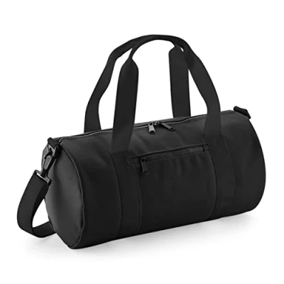 Image of BagBase BG140s Mini Barrel Bag Black/Black