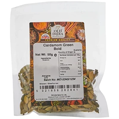 Image of Old India Cardamom Green Bold 50g