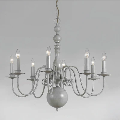 Image of Bologna Flemish Grey 8 Arm Chandelier