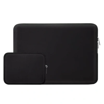 Image of RAINYEAR 11 11.6 Inch Laptop Sleeve Protective Case Soft Carrying Computer Bag Cover with Accessories Pouch,Compatible 11.6&quot; MacBook Air for 11&quot; Notebook Tablet Ultrabook Chromebook(Black)