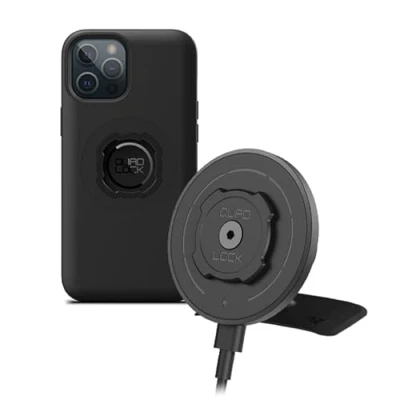 Image of Quad Lock Adhesive Dashboard/Console Car Phone Holder Kit with MAG Wireless Charging Head V2 and Case for iPhone 12 Pro Max