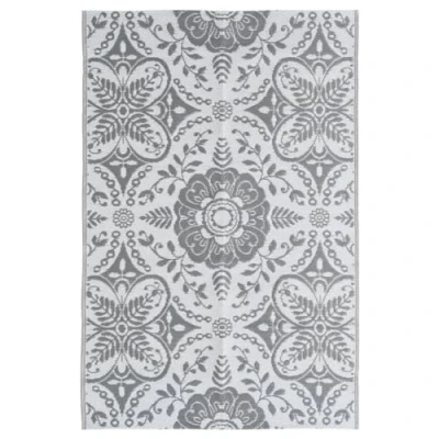 Image of vidaXL Outdoor/Indoor Terrace Carpet Light Grey 120x180 cm PP Rug for Balcony, Patio, Pool