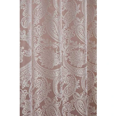 Image of Emma Barclay Duchess Lined Pencil Pleat Jacquard Curtains in Blush Pink Width 66 x Drop 72&quot; (168 183cm)