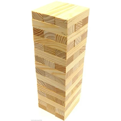 Image of My Traditional Games Tumbling Tower 48 Wooden Pieces
