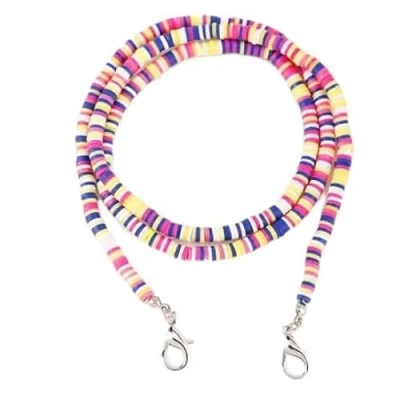 Image of CKB LTD Polymer Clay Bead Spectacle Glasses Strap Sunglasses Cord Holder Colourful Neck Lanyard String Multi Coloured