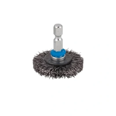 Image of wolfcraft Steel Wire Wheel Brush, Ø 38 mm, Hexagon Shank I 2709000
