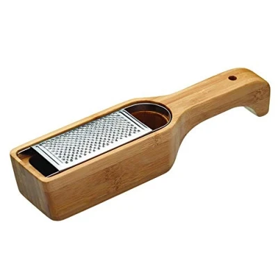 Image of World of Flavours Italian Bamboo Grater with Holder