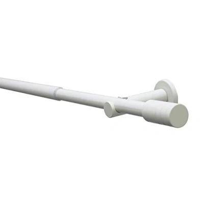 Image of GARDINIA Elba Curtain Pole Set, Complete Includes Fixings, Pole, Length 120 210 cm, Metal, Ivory