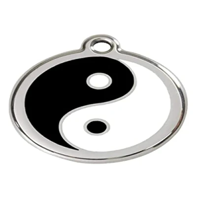 Image of Red Dingo Ying Yang 30 mm Dog tag