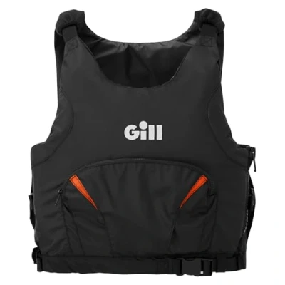 Image of Gill Pursuit Buoyancy Aid PFD Unisex Adult, Side Opening, Lightweight, Adjustable, Reflective for Watersports, Sailing, SUP (Black, S)