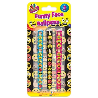 Image of 3 Funny face designer pens