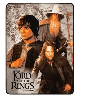 Image of Franco The Lord of Rings Bedding Super Soft Micro Raschel Throw, 46 in x 60 in, (Official) WB Product Collectibles