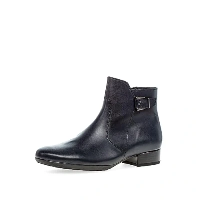 Image of Gabor Women Ankle Boots, Ladies Boots,Low Boots,Half Boots,Bootie,Lined,Winter Boots,Blue (Midnight) / 26,37.5 EU 4.5 UK
