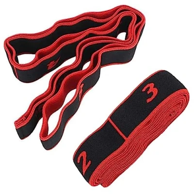Image of 1 Pieces Yoga Straps Stretching Stretch Strap Multi Loops Adjustable Exercise Band Assist for Physical Therapy Workout Flexibility Pilates Recovery Dance and Gymnastics
