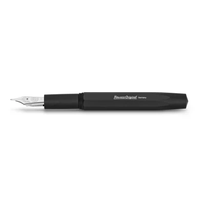 Image of Kaweco ORIGINAL Fountain Pen 250 Black Chrome I Premium Aluminium for Ink Cartridges Exclusive 13 cm Nib: F (Fine)