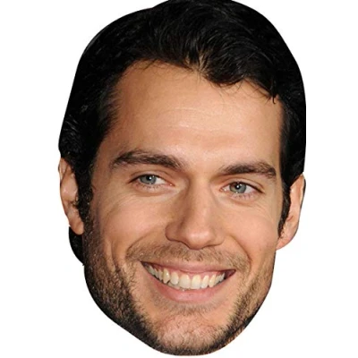 Image of FoxyPrinting Henry Cavill Movies Stars 2018 Celebrity Cardboard Party Face Mask Fancy Dress