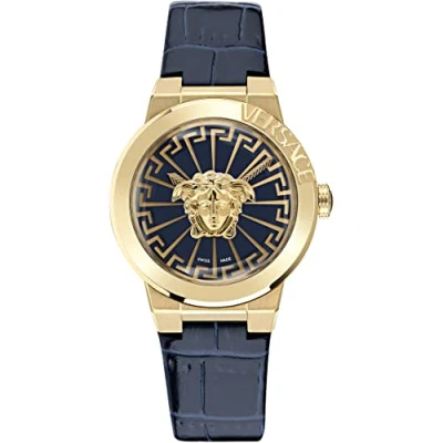 Image of Versace Medusa Infinite WoMens Blue Watch VE3F00122 Leather (archived) One Size