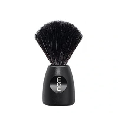 Image of nom Lasse Vegan Black Fibre Shaving Brush (Handle: Black)