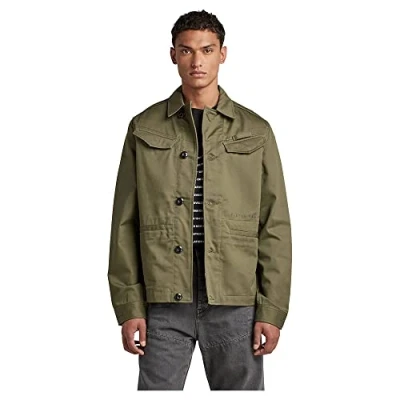 Image of G STAR RAW Men&#039;s Worker Overshirt, Green (shadow olive D21445 C900 B230), L
