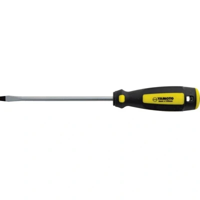Image of Yamoto Tri line Flat Head Screwdriver, 6.0mm Flared Tip, 250mm Blade