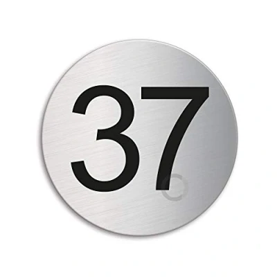 Image of Stainless Steel Door Number 37 Ø 75 mm 41027