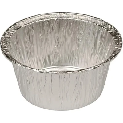 Image of ABENA Foil Pie Cases Pack of 150 Baking Trays Ø8cm for Baking, Silver Suitable to Be Used As Soufflé Cake Cases, Mince Tray and More.