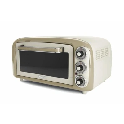 Image of Ariete Vintage 97903 Mini Oven, 18 Litre Capacity, 1380 Watts, 3 Cooking Positions, Aluminium Baking Tray, 60 Minute Timer, Cream
